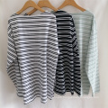 Factory Wholesale  High Quality Customized  100% cotton women stripe hoodies casual